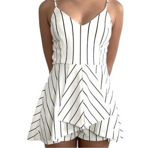 Purple Snow Skort Pin Stripe Sleeveless Romper